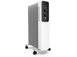 Radiador - ok. ORO 200921 ES, 2000 W, 3 Potencias, 20 m², 9 elementos, 120x500, Ruedas incluidas, Blanco