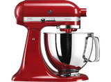Robot amasador - Kitchen-Aid Artisan 5KSM125EER, 300W, Rojo