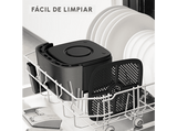 Freidora de aire - moulinex Easy Fry Silence EZ551H, 1680W, 5L, Tecnología silenciosa, 10 programas, Pantalla táctil, Extra Crisp, Gris