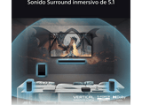 Barra de sonido - Sony BRAVIA Theatre System 6 (HTS60), 5.1 sonido surround, 1000W, Altavoces traseros, Subwoofer, Dolby Atmos, AI Voice Zoom 3, DSEE