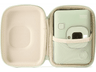 Funda cámara - Fujifilm Instax Mini Liplay Case, Terciopelo, Cierre de Cremallera, Matcha Green