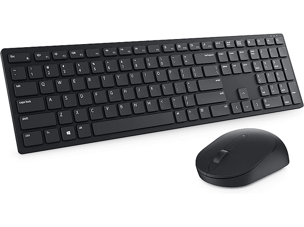Pack Teclado + Ratón - Dell KM5221W, Inalámbrico, Teclado Silencioso, 12 Teclas programables, Negro