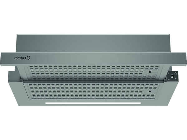 Campana extraíble - Cata TFH 6430 X, Telescópica, 4 Niveles de Potencia, 391.5 m³/h, 59.8 cm, LED, Inox