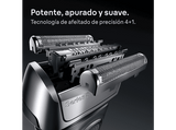 Afeitadora - Braun Afeitadora eléctrica Series 8 8663CC, SensoAdapt, 60 min autonomía, Centro SmartCare, Afeitado en seco y en mojado, Gris