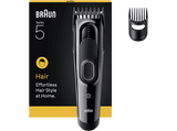 Cortapelos - Braun Series 5 HC5510, Memoria SafetyLock, 9 ajustes de longitud, 1 peine, 50 min autonomía , Negro
