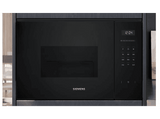 Microondas con grill - Siemens BE555LMB1,Serie IQ500, 900 W, 5 niveles, Limpieza HIdrolítica Humid Clean, recetas automáticas CookControl, 25 l, Negro