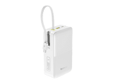 Powerbank - Baseus EnerFill Bipow 2 Pro, 30000mAh, 22.5W, Con cable retráctil Tipo-C, Carga bidireccional y simultánea, Pantalla inteligente, Blanco