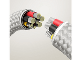 Cable USB-C - Baseus TITANIUM ALLOY, Carga rápida, Tipo C a Tipo C, Alta resistencia, 100 cm, Universal, 100 W, Dorado Galaxy