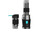 Batidora de vaso - Cecotec Power Titanium 900 ProGo, 900W, 2 vasos portátiles de 570 ml, 4 cuchillas de titanio, Asa de silicona, Pica hielo, Negro