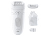 Depiladora - Braun Silk-épil 5-011, Tecnología Micro-Grip con 28 pinzas, Piel suave duradera, Wet&Dry, Blanco/Gris