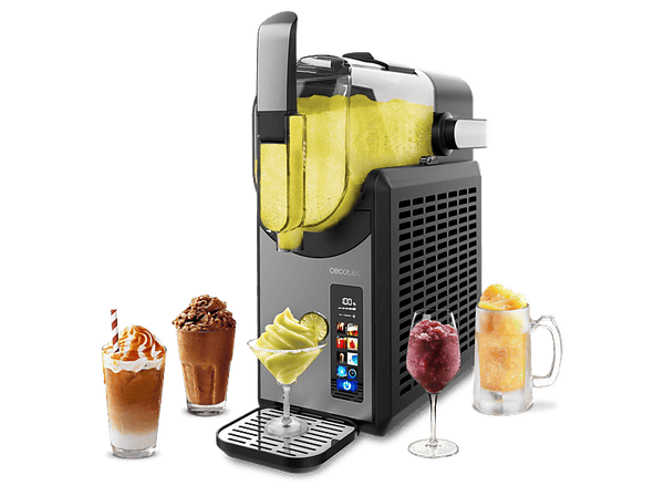 Máquina de granizados - Cecotec Twist&Ice 2600, 220 W, Capacidad 2.6L, Panel control táctil, 6 modos, Diseño compacto, Boquilla antigoteo, Negro