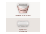 Rasuradora - Philips Lady Shaver Series 8000 BRL129/00, Cabezal Flexible, Luz LED, Uso seco/húmedo, Autonomía de 100 min, Rosa