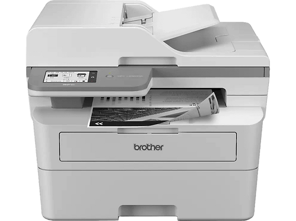 Impresora multifunción láser - Brother MFC-L2960DW, Láser, 34 ppm, WiFi, Impresión, Copia, Escaneado, Fax, A4, 256MB, Pantalla LCD táctil, Blanco