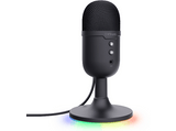 Micrófono - Trust GXT 234 Yunix, USB, 100 - 16000 Hz, Alámbrico,Iluminación RGB, Negro