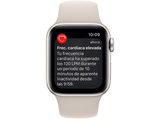 Apple Watch SE (2022), GPS, 40 mm, Caja de aluminio, Vidrio delantero Ion-X, Correa deportiva blanco estrella