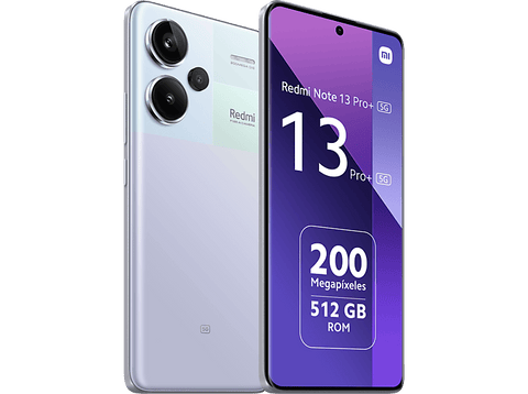 Móvil - Xiaomi Redmi Note 13 Pro+ 5G, Aurora Purple, 512 GB, 12 GB RAM, 6.67