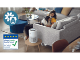 Purificador de aire - Philips AC0920/10, Mini Serie 900, HEPA, Carbono activado, Prefiltro, Ultra silencioso, Sensor inteligente, Bajo Consumo, Blanco