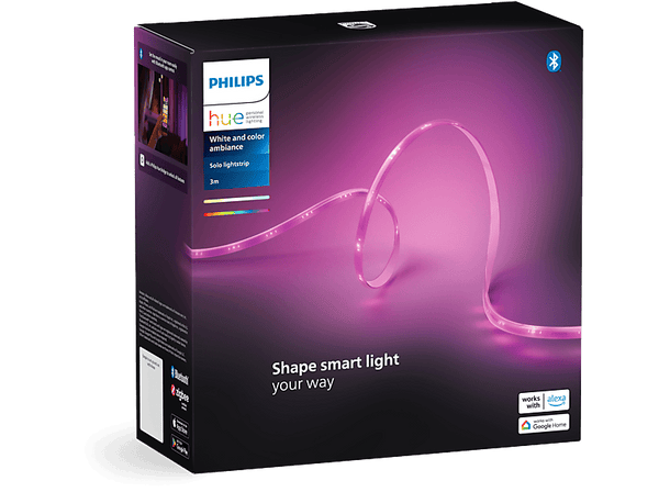 Tira LED - Philips Hue Solo, 1700 lm, Silicona, 3m, 20W, Capacidad de Corte, Blanco