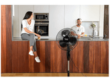 Ventilador de pie - Taurus Greco 16CR Elegance, Ahorro de energía, Silencioso, 40 W, Altura ajustable, 3 Velocidades, Negro