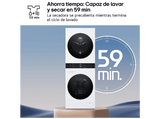 Lavadora secadora - LG WT1210WWF, Torre de lavado 12/10 kg, TurboWash™, Smart Pairing™, Blanco