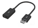 Adaptador - ISY IDP-2000, Compatibilidad Universal, DisplayPort a HDMI, Resolución 4K Ultra HD, Negro