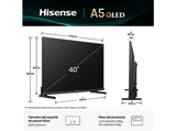 TV QLED 40 - Hisense 40A5Q, Dolby Atmos, Modo Juego, Modo Deportes IA, DVB-T2, Negro