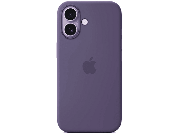 Apple Funda de silicona con MagSafe, Para iPhone 17, Compatible con correa Crossbody, Niebla lila