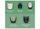 Afeitadora Corporal - Philips MG7921/15, BeardSense, 15 en 1, 120 min, Uso Seco/Húmedo, Cara,Pelo,Cuerpo, Cuchillas Acero Autoafilable, Multi Grooming