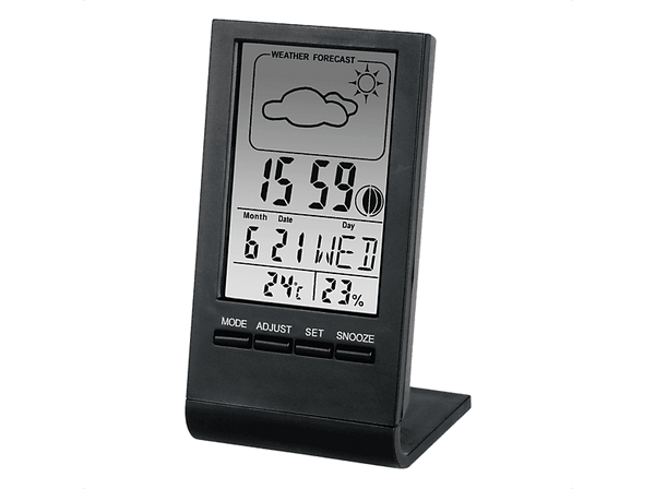Estación meteorológica - Hama Termómetro LCD, Función de Alarma programable, Recordatorio de cumpleaños, Interior, Negro