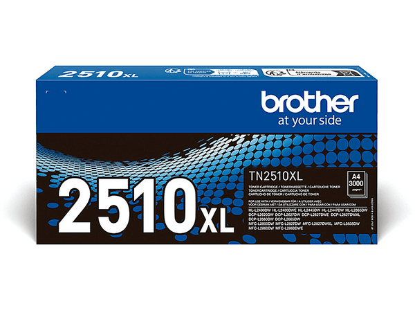 Tóner - Brother TN2510XL, Hasta 3000 págs. , ISO/IEC 19752, Negro