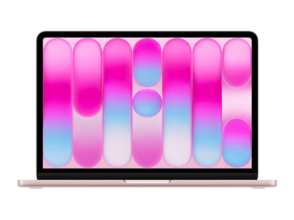 Apple MacBook Neo (2026), 13" Liquid Retina, Chip A18 Pro, CPU 6 núcleos + GPU 5 núcleos, 8GB RAM, 256GB SSD, Magic Keyboard, Rosa nube, Sin AC