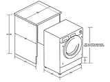 Lavadora secadora integrable - Haier Series 4 HWDQ90B416FWB-S, 9 kg+5 kg, 1600rpm, Inverter, Antibacterias, Sin panelar