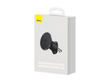 Soporte de móvil para coche - Baseus CW01, Universal, 15W, Fijación magnética, Ángulo ajustable, Para rejilla de ventilación, Negro Cluster