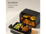 Freidora de aire - Cosori Twinfry™ Dual Blaze Compact, 8.6 l, 2700 W, 240 °C, 2 Cestas, Negro