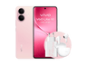 Móvil - vivo V60 Lite, Rosa, 256GB, 8GB RAM, 6.77" AMOLED de120Hz, Dimensity 7360-Turbo, 6500 mAh, Incluye Cargador y Auriculares