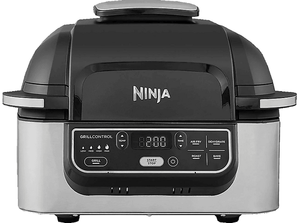 Freidora de aire - Ninja Foodi Grill & Air Fryer AG301EU, 1750 W, 5.8 l, 5 función cocción personalizables, Negro