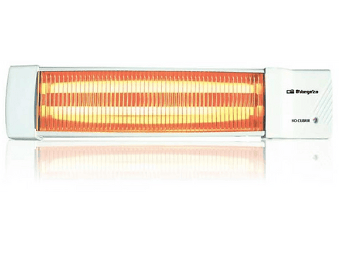 Estufa eléctrica de baño - Orbegozo BB 5002 Potencia 1200W 2 barras de cuarzo  Instalación en pared