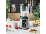 Batidora de vaso - Ufesa Sunset, 1600 W, 1.5 l, 2 Velocidades + Pulse, Base de acero inoxidable, Negro