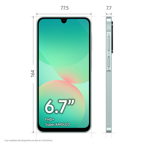 Móvil - Samsung Galaxy A26 5G, Menta, 256 GB, 8 GB RAM , 6.7