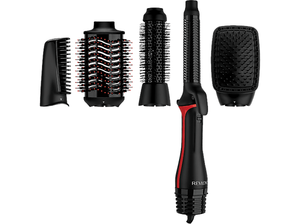 Moldeador - Revlon One-Step™ Blow-Dry Multi Air Styler 5 en 1, 4, Niveles de temperatura Negro