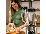Batidora de vaso - Cecotec Power Black Titanium 2300MAX Inox, 1800 W, 1.8 l, Plata