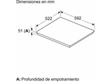 Placa inducción - Balay 3EB969LH, 2 zonas, 38 cm x 21 cm , Flex Inducción, Zona gigante 28 cm, 60 cm, Negro