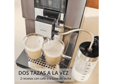 Cafetera superautomática - Krups Intuition Experience Hot&Cold, Pantalla táctil , 36 Recetas, Jarra de leche, Titanio, 15 bar, 2 tazas, Negro