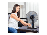 Ventilador de sobremesa - Taurus Boreal 12 Legend, Siistema oscilación/inclinación, 5 aspas, 30cm, 45W, 3 velocidades, Azul y negro  
