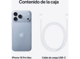 Apple iPhone 18 Pro Max, Azul glaciar, 1 TB, 6.9 OLED Super Retina XDR, 5G, Chip A20 Pro, Siri AI, iOS