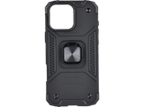 Funda - Isy ISC 6108, Compatible con iPhone 16 Pro Max, Resistente a Golpes, Soporte Plegable Integrado, Negro