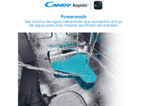 Lavavajillas - Candy Rapido' CF 6B2S3PSX, 16 servicios, 10 programas, 60 cm, Motor Inverter, Wi-Fi,  Inox