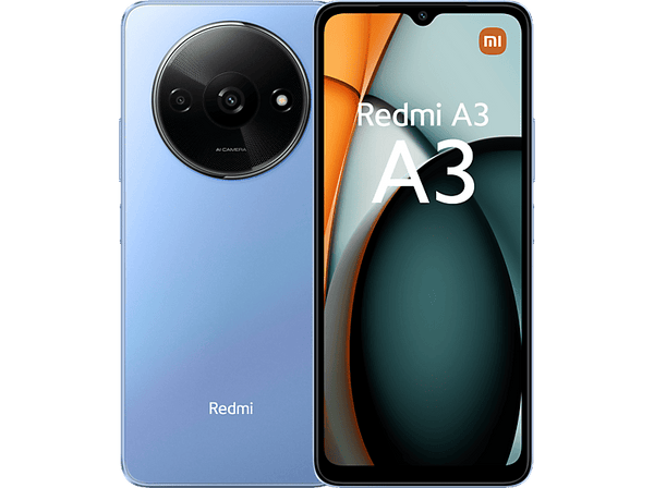 Móvil - Xiaomi Redmi A3, Azul, 64 GB, 3 GB RAM, 6.71" HD+, MediaTek Helio G36, 5000 mAh, Android