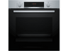Horno - Bosch HBA514ES3, Serie 4, Multifunción, Limpieza por agua, 71 l, HotAir 3D, Mandos ocultables, 60 cm, inox