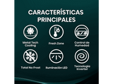 Frigorífico combi - Hisense RB645N4BIC, Total No Frost, 200 cm, Ancho 70 cm, 495 l, Metal Tech Cooling, Motor Inverter, Inox